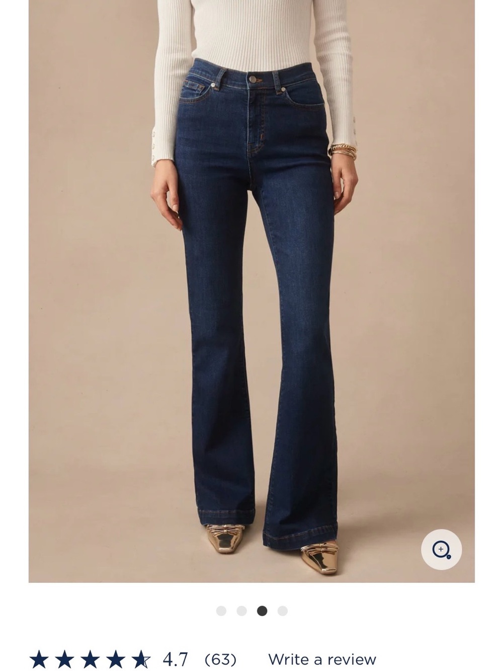 J. McLaughlin Dark Blue Flare Jeans